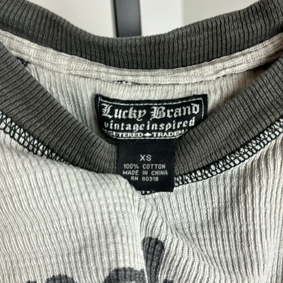 Lucky Brand Manchester Raceway Festival of Speed  Graphic Waffle Long Sleeve, XS - Picture 5 of 6